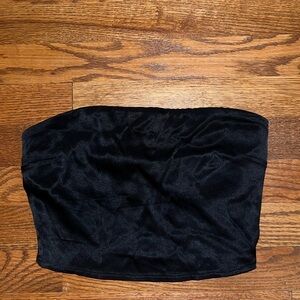 Zara satin cropped tube top